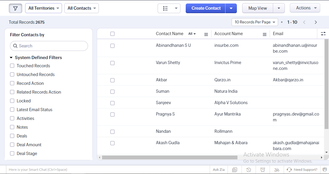 Managing contacts and accounts in zoho crm | Zoho CRM | Zodopt | Zoho Premium Partners