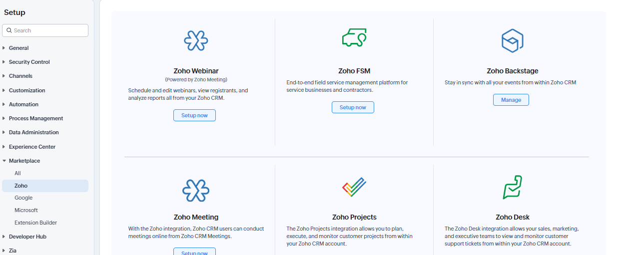 Zoho ecosystem integration | Zodopt | Zoho Premium Partners | Zoho CRM 