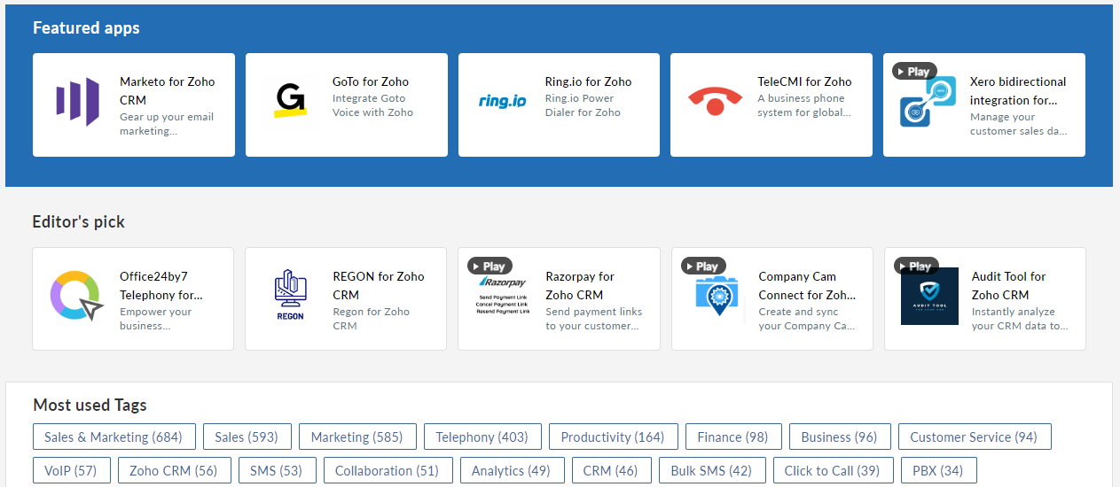 Integrate Zoho CRM with Other Tools | Zoho CRM | Zodopt | Zoho Premium Partners