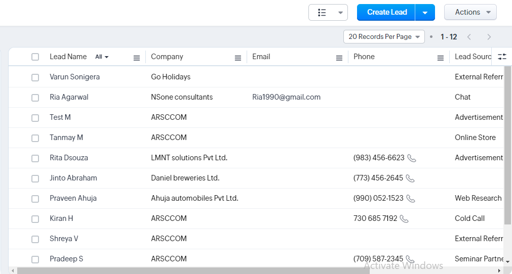 Lead segmentation | Zoho CRM | Zodopt | Zoho Premium Partners