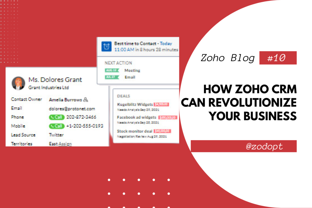 How Zoho CRM Can Revolutionize Your Business | Zoho CRM | Zodopt | Zoho Premium Partner